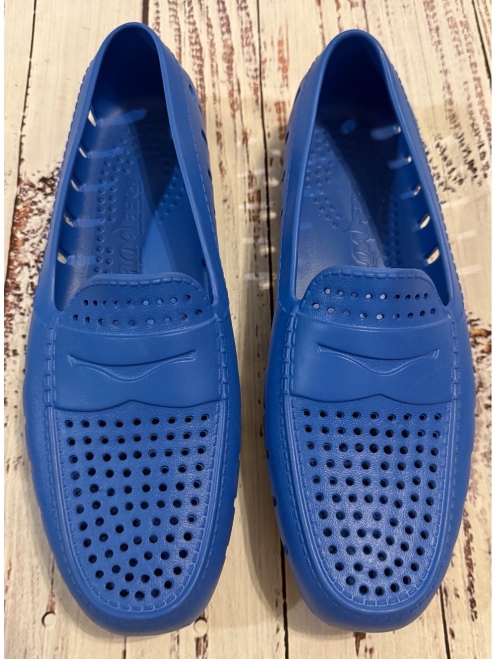 Men’s Floafer Country Club Driving Moccasin 10 Blue Orange